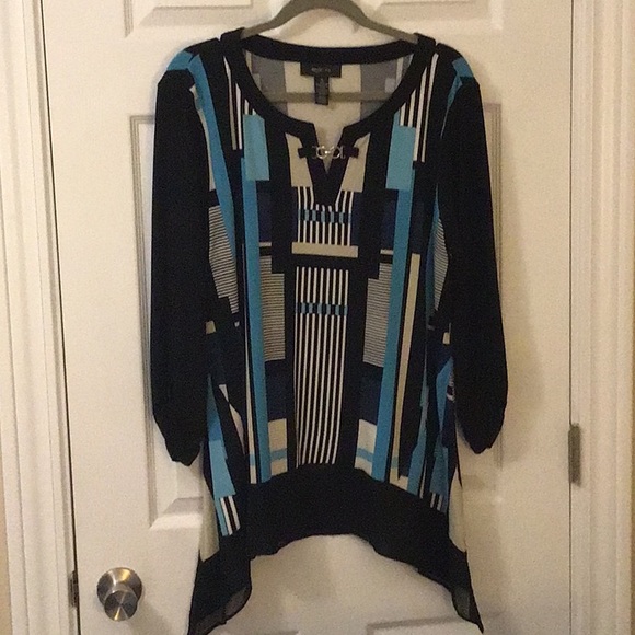 Tunic top, Style & Co, XL, shark bite hem - Picture 1 of 4